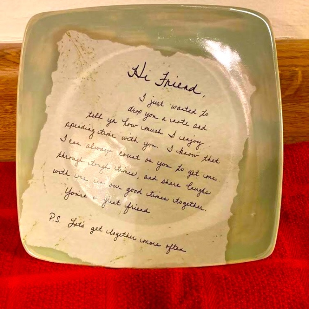 Life’s letters by Carson collectors plate